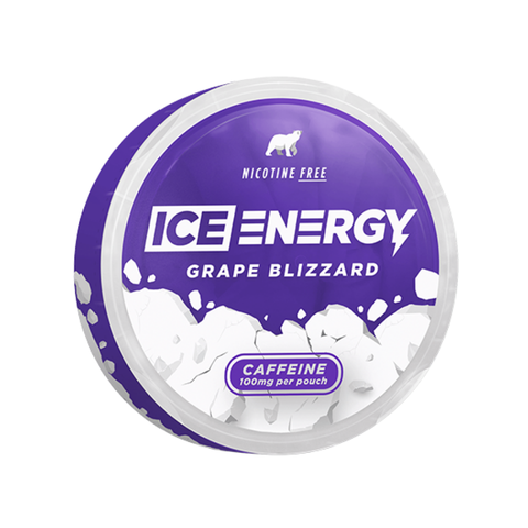 Ice Caffeine Pouch Grape Blizzard 100mg – kofeiinipussit tölkki