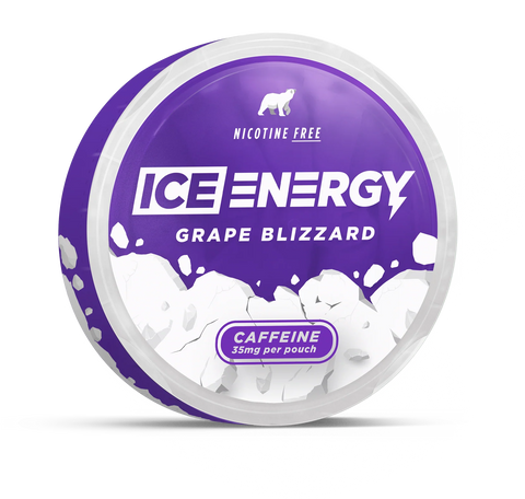 Ice Caffeine Pouch Grape Blizzard 35 mg – kofeiinipussit tölkki