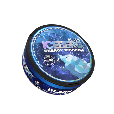 Iceberg Energy Black 150 mg – kofeiinipussit tölkki