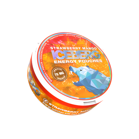 Iceberg Energy Strawberry Mango 75 mg – kofeiinipussit tölkki