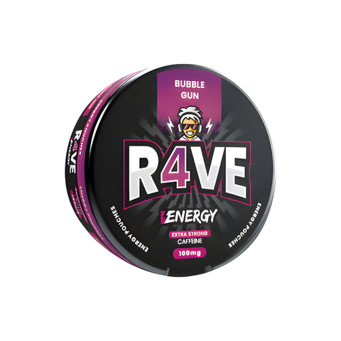 Rave Energy Bubble Gum – kofeiinipussit tölkki